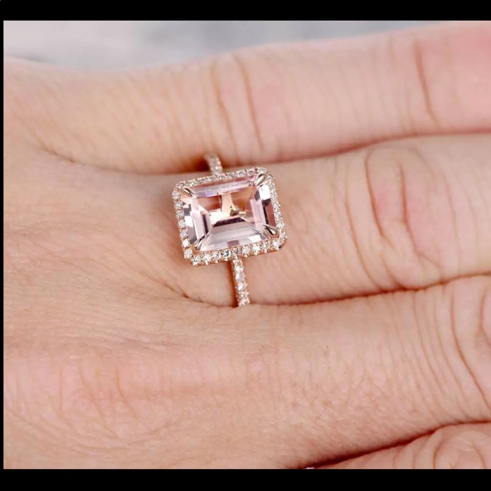 New Women’s Rose Gold Champagne Ring - Picture 4 of 5